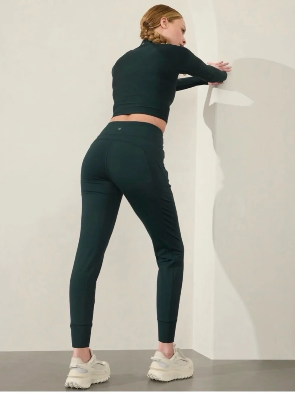 Athleta Rainer Emerald Green High-Rise Track Joggers